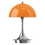 Louis Poulsen Panthella The Originals 160 Portable V3 table lamp, opal orange - chrome, product image