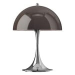 Louis Poulsen Panthella The Originals 250 Portable table lamp, opal brown - chrome, product image