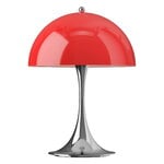 Louis Poulsen Panthella The Originals 250 Portable table lamp, opal red - chrome, product image