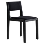 Vaarnii 016 Maasto dining chair, upholstered, black - black Kvadrat Alle, product image