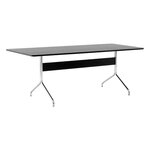 &Tradition Pavilion AV19 table, chrome - black lacquered oak