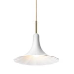 Nuura Petalii 1 pendant, small, white - polished brass, product image