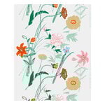 Marimekko Tessuto in cotone Puutarhakutsut, bianco-verde-arancione-beige, immagine prodotto