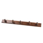 FDB Møbler Q3 Allé coat rack, 5 hooks, walnut