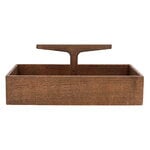 Ro Collection Toolbox container, low, dark stained oak, product image
