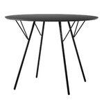 &Tradition Table de terrasse RFH RD6, 97 cm, noir - stratifié noir