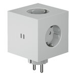 Avolt Square 2 USB-C wall socket extender, Gotland grey, product image