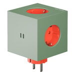 Avolt Square 2 USB-C wall socket extender, gecko bloom, Avolt x Bauhaus-Archiv, product image
