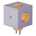 Avolt Square 2 USB-C wall socket extender, lavender glow, Avolt x Bauhaus-Archiv, product image