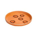 Frizbee Ceramics Assiette pour bébé, Kawaii, 15,5 cm, sourire orange, image produit
