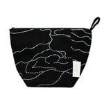 Saana ja Olli Rakkauden meri cosmetic bag, black - white, product image