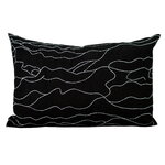 Saana ja Olli Fodera per cuscino Rakkauden meri, 40 x 60 cm, nero - bianco