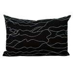 Saana ja Olli Rakkauden meri cushion cover, 40 x 60 cm, black - white, product image