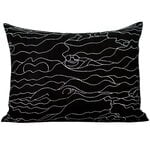 Saana ja Olli Rakkauden meri tyynynpäällinen, 60 x 80 cm, musta - valkoinen