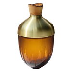 Utopia & Utility Ray stacking vessel, 55 x 30 cm, amber - brass, product image