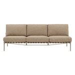 Muuto Settle Outdoor sofa, w/o armrests, 3-seater, Ribbed Weave 5 - taupe, product image