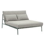 Muuto Settle Outdoor sohva, ei käsinojia, Ribbed Weave 2 - tummanvihreä, näkymä 1