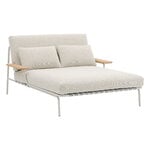 Muuto Settle Outdoor lounge bed w. armrest, Laze 1 - grey, product image