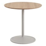 Muuto Soft coffee table, 75 cm, grey - solid oak, view 1