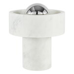 Tom Dixon Stone ladattava pöytävalaisin, valkoinen marmori - hopea, tuotekuva