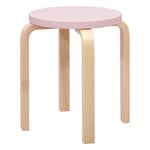 Artek Aalto stool E60, pink - birch, product image