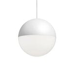 Flos String Light Sphere Head lampa, 12 m kabel, vit