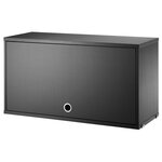 String Furniture String cabinet with flip door, 78 x 30 cm, black stained ash, product image