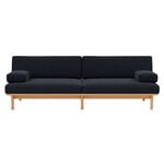 TAKT T19 Spoke Sofa with armrests, oak - dark blue Kvadrat Autumn 0791, product image