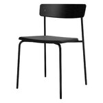 TAKT T01 Cross Stuhl, Rohrgestell, schwarze Eiche - schwarzes Spoor Zea Leder, produktbild