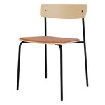TAKT T01 Cross chair, tube, Eiche - Cognac Spoor Zea Leder, produktbild