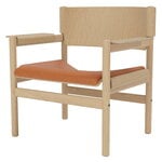 TAKT T04 Soft lounge chair, oak - cognac Spoor Zea leather, view 1