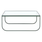 Asplund Tati coffee table, 90 cm, high, green khaki - clear glass