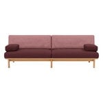 TAKT T19 Spoke Sofa con braccioli, rovere - rosa - rosso scuro Kvadrat Autumn, vista 1