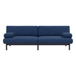 TAKT T19 Spoke Sofa with armrests, black blue oak - cobalt blue Kvadrat Autumn, view 1