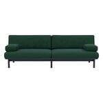TAKT T19 Spoke Sofa with armrests, black blue oak - dark green Kvadrat Autumn, view 1
