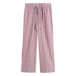 Tekla Poplin pyjamasbyxor, rabarber ränder, produktbild