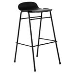 Hem Touchwood bar stool, 75 cm, black - black steel