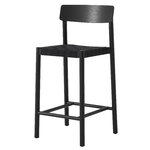 &Tradition Barhocker Betty TK12, Esche schwarz - schwarzes Geflecht, produktbild
