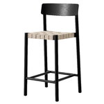 &Tradition Barhocker Betty TK12, Esche schwarz - Naturgewebe, produktbild