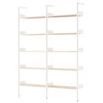 &Tradition Rombe shelf, Configuration A (IF1 & IF4), alabaster - oak, view 1