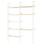 &Tradition Rombe shelf, Configuration B (IF1 & IF5), alabaster - oak, product image
