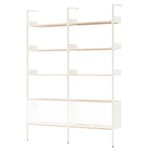 &Tradition Rombe shelf, Configuration E (IF3 & IF6), alabaster - oak, product image