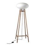 FDB Møbler U5 Hiti floor lamp, walnut - opal glass