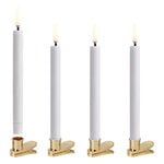 Uyuni Lighting LED mini-Kerzen mit Clips, 4 Stk., 13,8 cm, weiß, produktbild