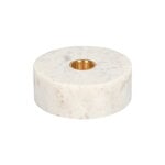 Uyuni Lighting Marble candleholder, round, 3,5 x 10 cm, white, product image