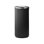 Vipp VIPP18 open top bin, 22 L, black - polished lid, product image