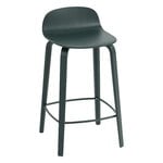 Muuto Sgabello da bar Visu, 65 cm, verde scuro