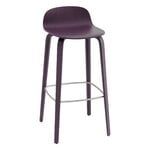 Muuto Visu bar stool, 75 cm, dark plum, product image