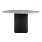 Wendelbo Ovata matbord, svart ek - Jura Grey kalksten