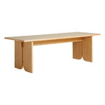 Woud Kimono dining table, 90 x 240 cm, white lacquered oak, view 1